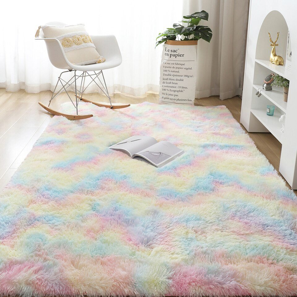 Modern Fluffy Area Rug For Bedroom, Living Room. Luxury Plush Carpets For Living Room Fluffy Rugs For Bedroom Aesthetic Decoration Soft Long Pile Carpet For Children Anti-Slip Modern Fluffy Area Rug For Bedroom, Living Room. Luxury Plush Carpets For Living Room Fluffy Rugs For Bedroom Aesthetic Decoration Soft Long Pile Carpet For Children Anti-Slip