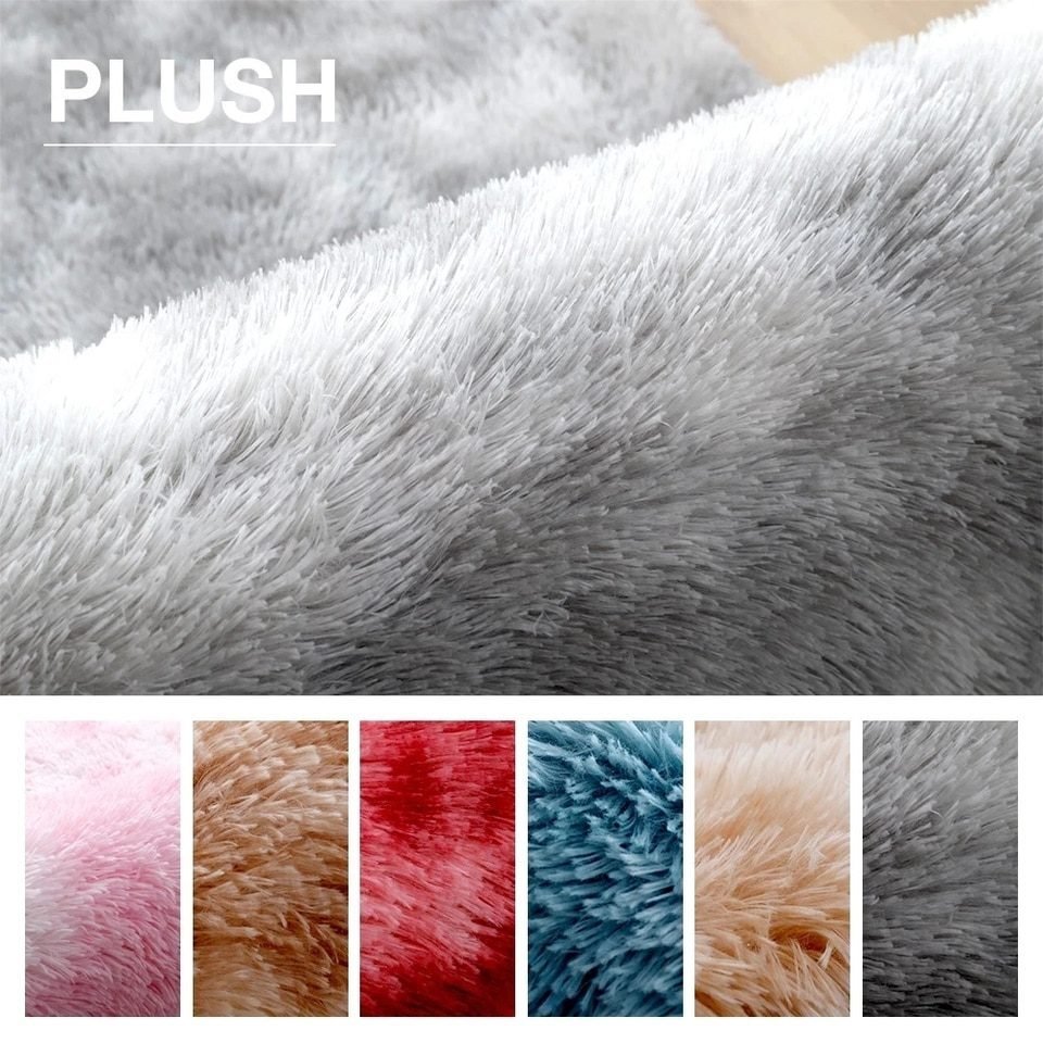 Modern Fluffy Area Rug For Bedroom, Living Room. Luxury Plush Carpets For Living Room Fluffy Rugs For Bedroom Aesthetic Decoration Soft Long Pile Carpet For Children Anti-Slip Modern Fluffy Area Rug For Bedroom, Living Room. Luxury Plush Carpets For Living Room Fluffy Rugs For Bedroom Aesthetic Decoration Soft Long Pile Carpet For Children Anti-Slip