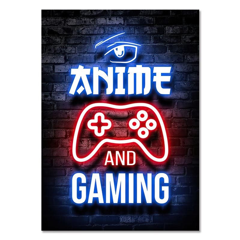 Gaming Room Decoration Poster Wall Art Video Game Canvas Painting Playroom Decor Picture for Gamer Boy Bedroom Prints Decor (17) ANIME AND GAMING - Gaming Room Poster Wall Art