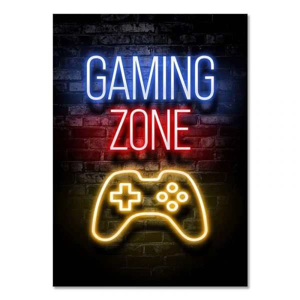 GAMING ZONE - Gaming Room Poster Wall Art