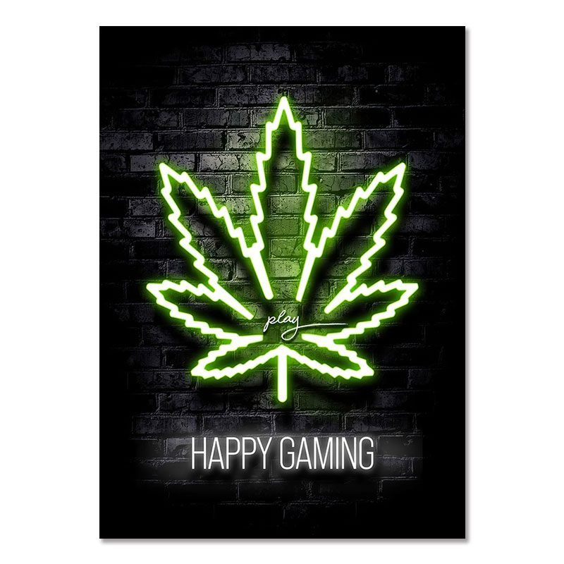 Gaming Room Decoration Poster Wall Art Video Game Canvas Painting Playroom Decor Picture for Gamer Boy Bedroom Prints Decor (29) HAPPY GAMING - Gaming Room Poster Wall Art